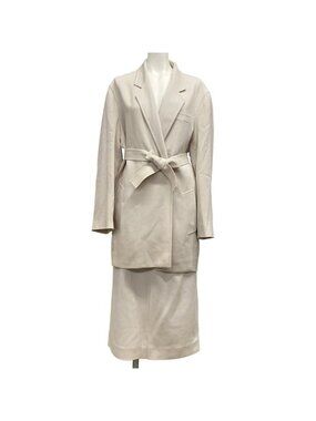 Hermes Skirt Suit Light Beige Wool